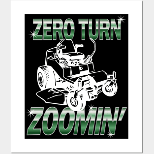 Zero Turn Zoomin' ZTM lawn mower design Posters and Art